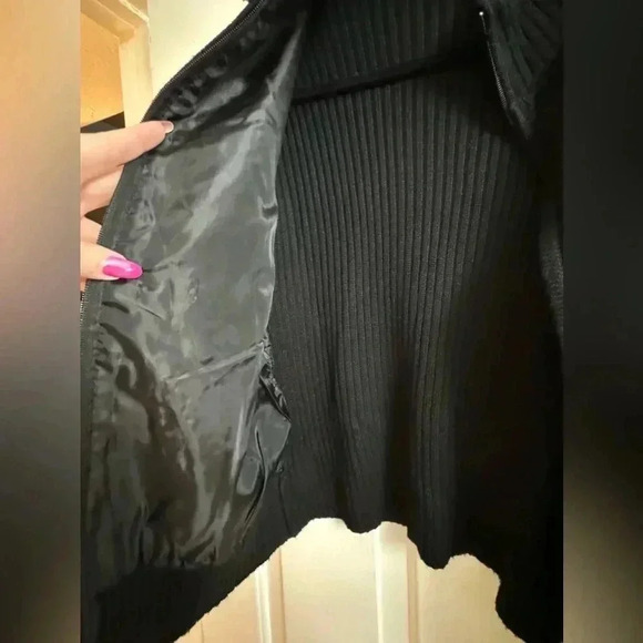 VTG Embroidered Beaded Wool Suede Fitted  Zip Up Jacket Sweater Grannycore Fun - Picture 9 of 16